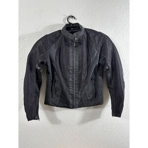 Frank Thomas Jacket Womens LL Black Waterproof Motorcycle Riding Armor *Flaw